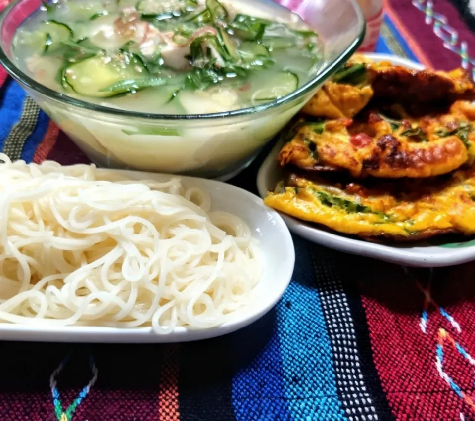 スパニッシュ夏野菜オム
夏の冷や汁つけそうめん|マギーさん