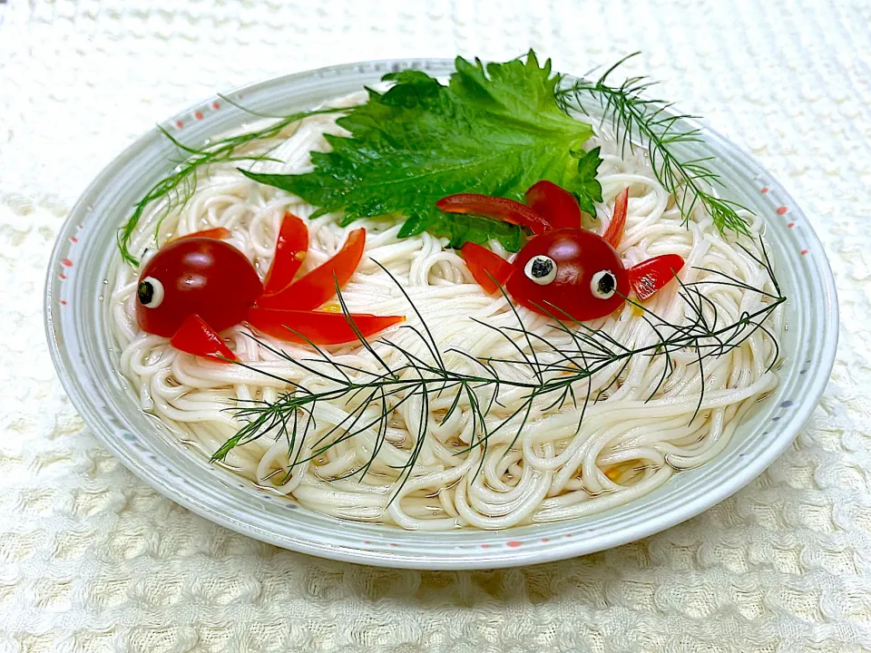 Snapdishの料理写真:金魚鉢そうめん|marichさん