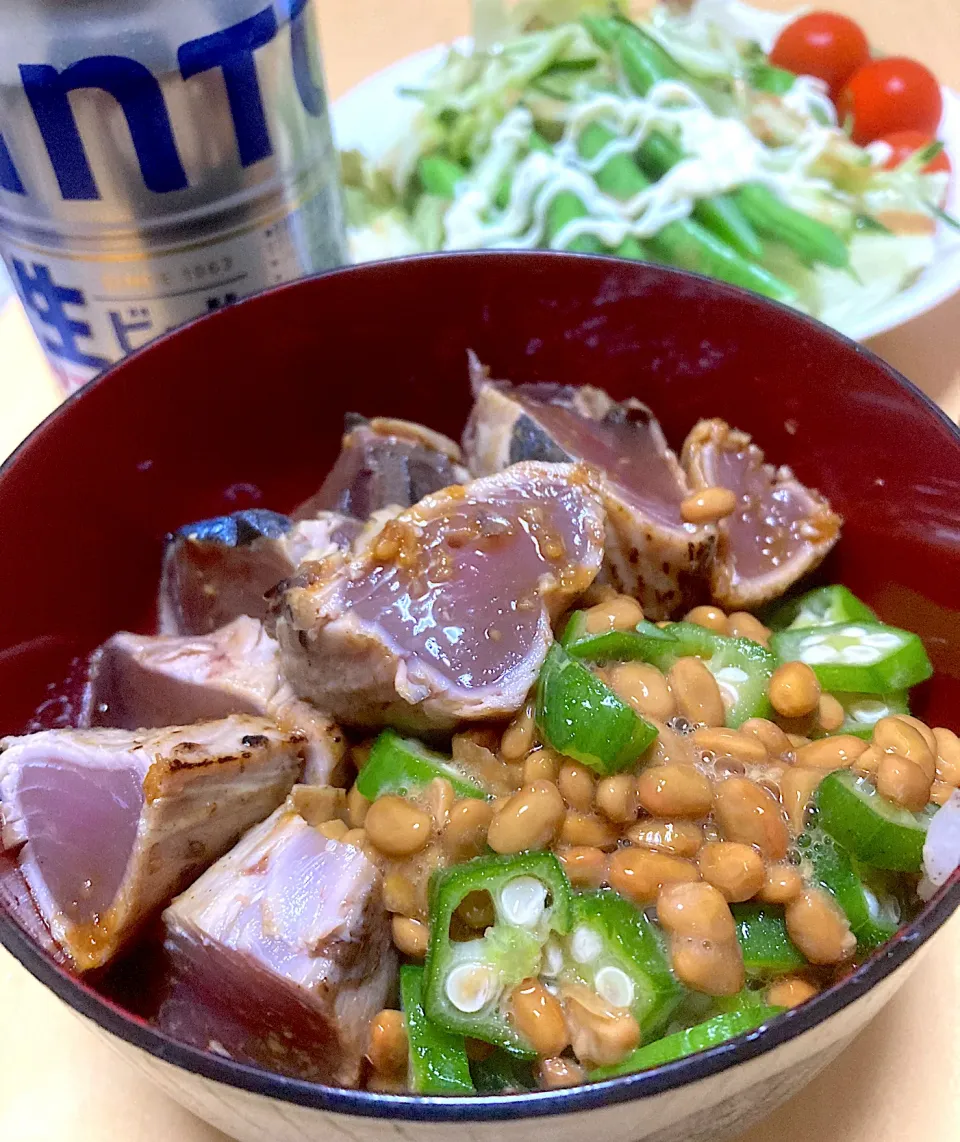 Snapdishの料理写真:単身赴任中の男飯(二色丼)|おおもりの星さん