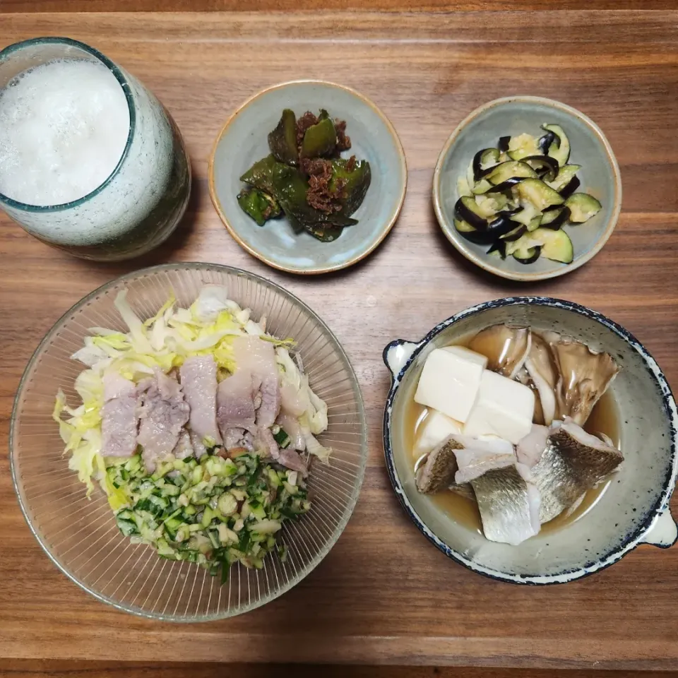 Snapdishの料理写真:20230710
イシモチとお豆腐の蒸し物
豚の玉ねぎ麹焼きだし添え
茄子の辛子和え
万願寺のおかか炒め|noccoさん