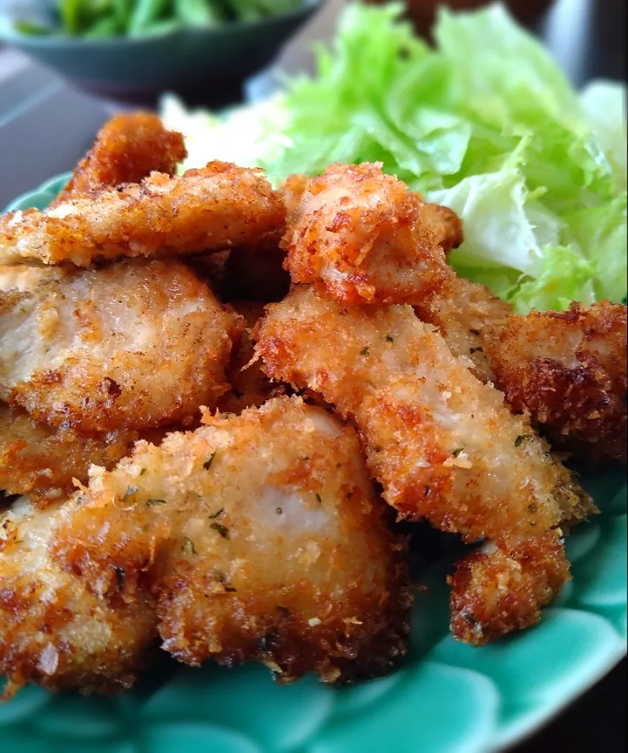 鶏胸肉でひとくちチキンカツ|とだともさん