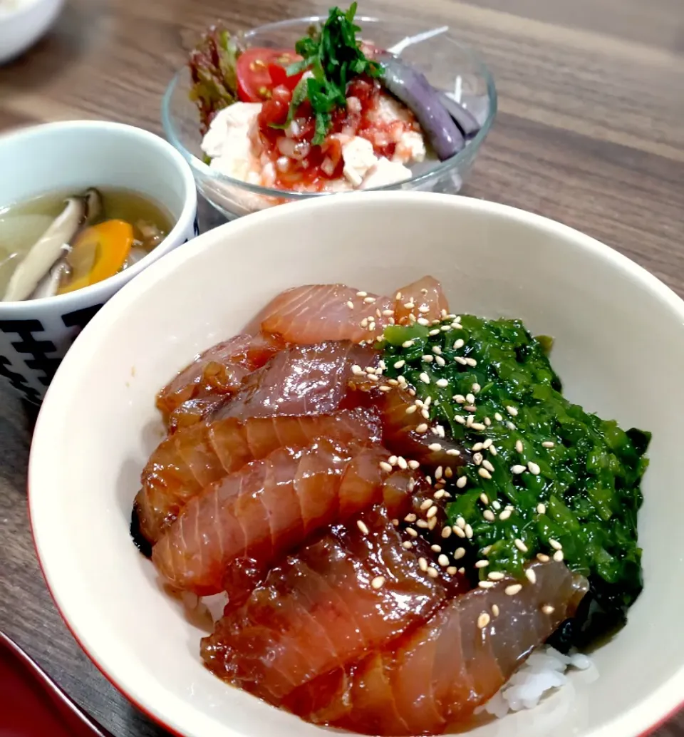 めかぶと漬け鮪丼|ゆりちさん