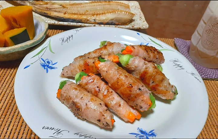 オクラとニンジン豚巻き🐽
カボチャ煮物|びせんさん