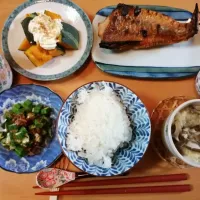 Snapdishの料理写真:赤魚焼・茶碗蒸し|よっちんさん