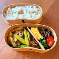 Snapdishの料理写真:豚こまアスパラ弁当