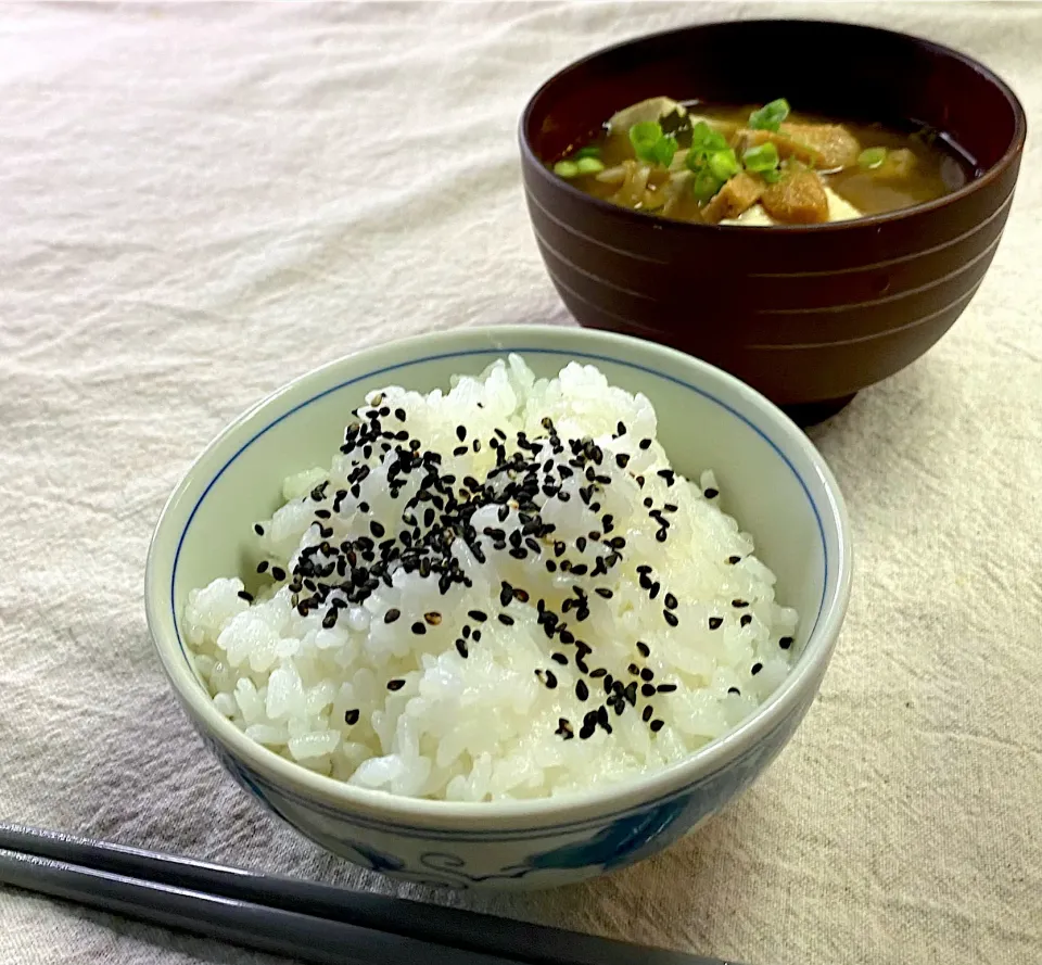 ご飯に胡麻|かっちゃん杉さん