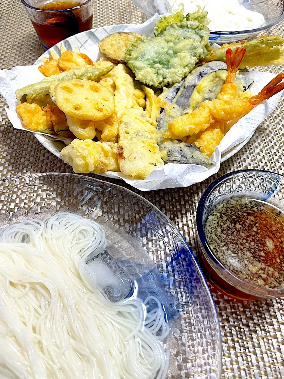 Snapdishの料理写真:天ぷらと素麺|Sakuraさん