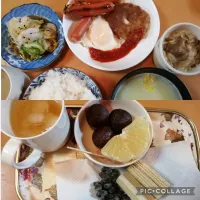 Snapdishの料理写真:ハンバーグ・白菜お浸し|よっちんさん