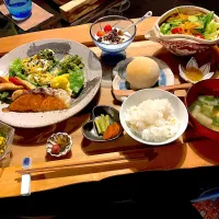 Snapdishの料理写真:ちかはぎ空の家の朝ごはん|Kuuhouse_Mikiさん