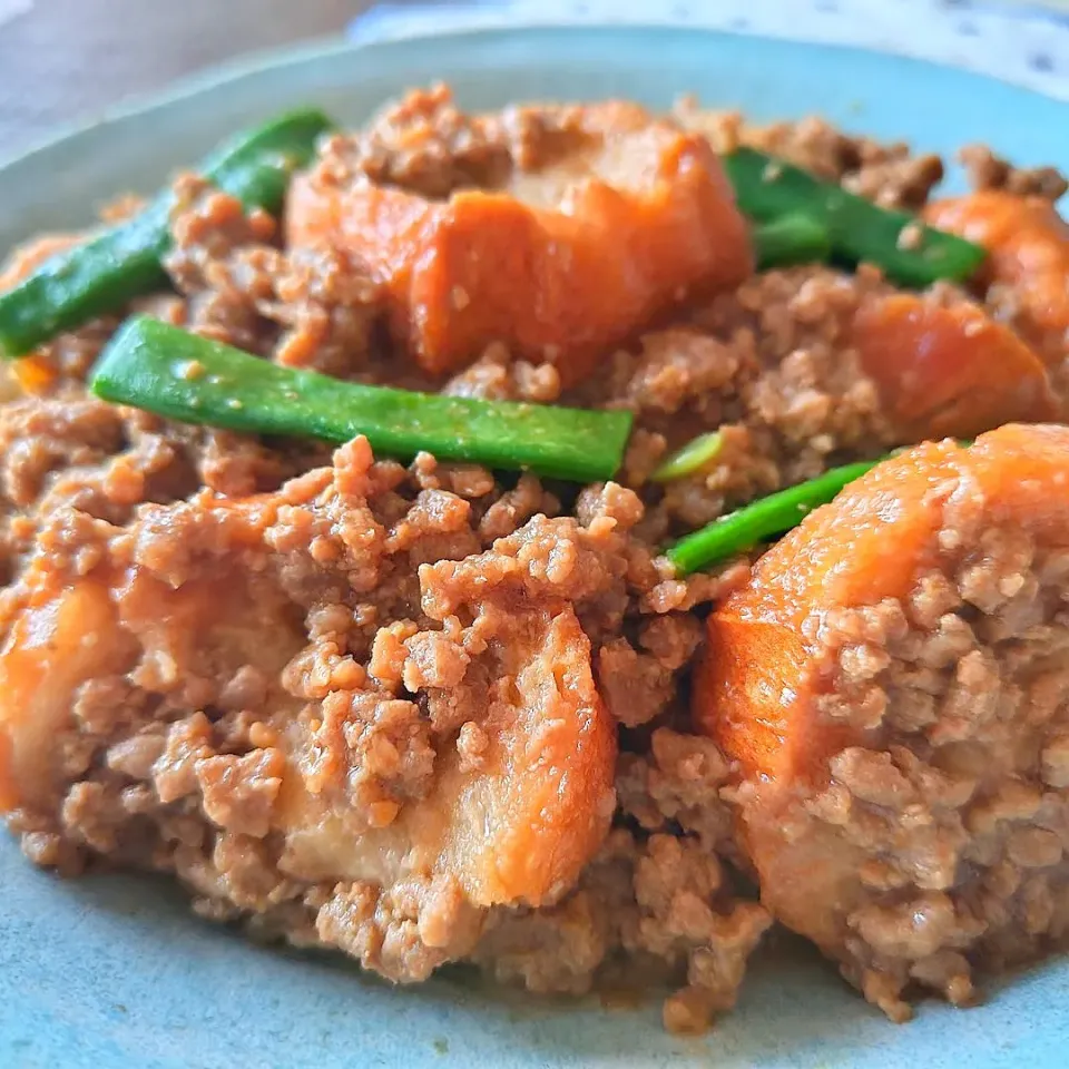 仙台麩とモロッコインゲンの肉味噌炒め|ポトスさん