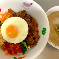 焼肉ビビンバ丼と牛タンコムタンスープ|るりルリさん