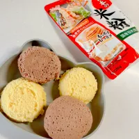 Snapdishの料理写真:米粉の蒸しパン|なっさまーさん