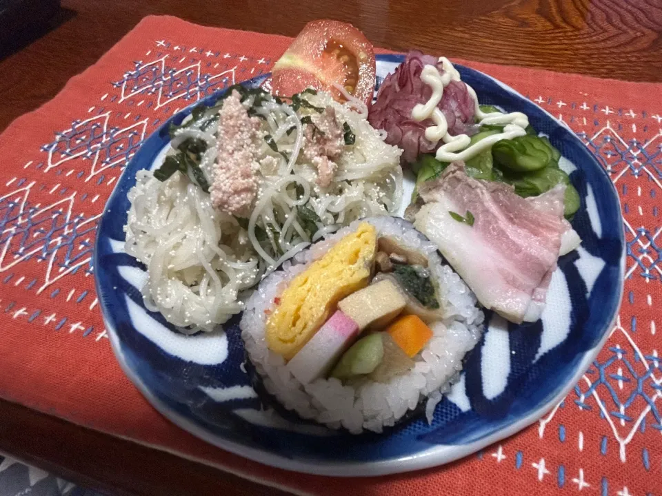 Snapdishの料理写真:たらこのそうめんチャンプルー|*なおみん*さん