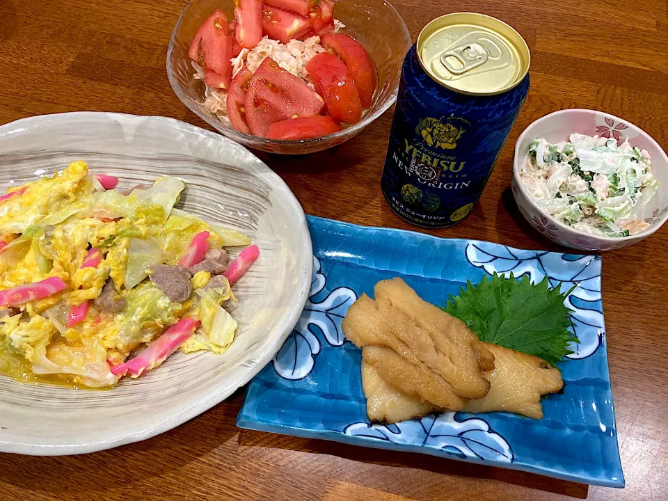 木曜日　冷蔵庫整理晩ご飯|sakuramochiさん