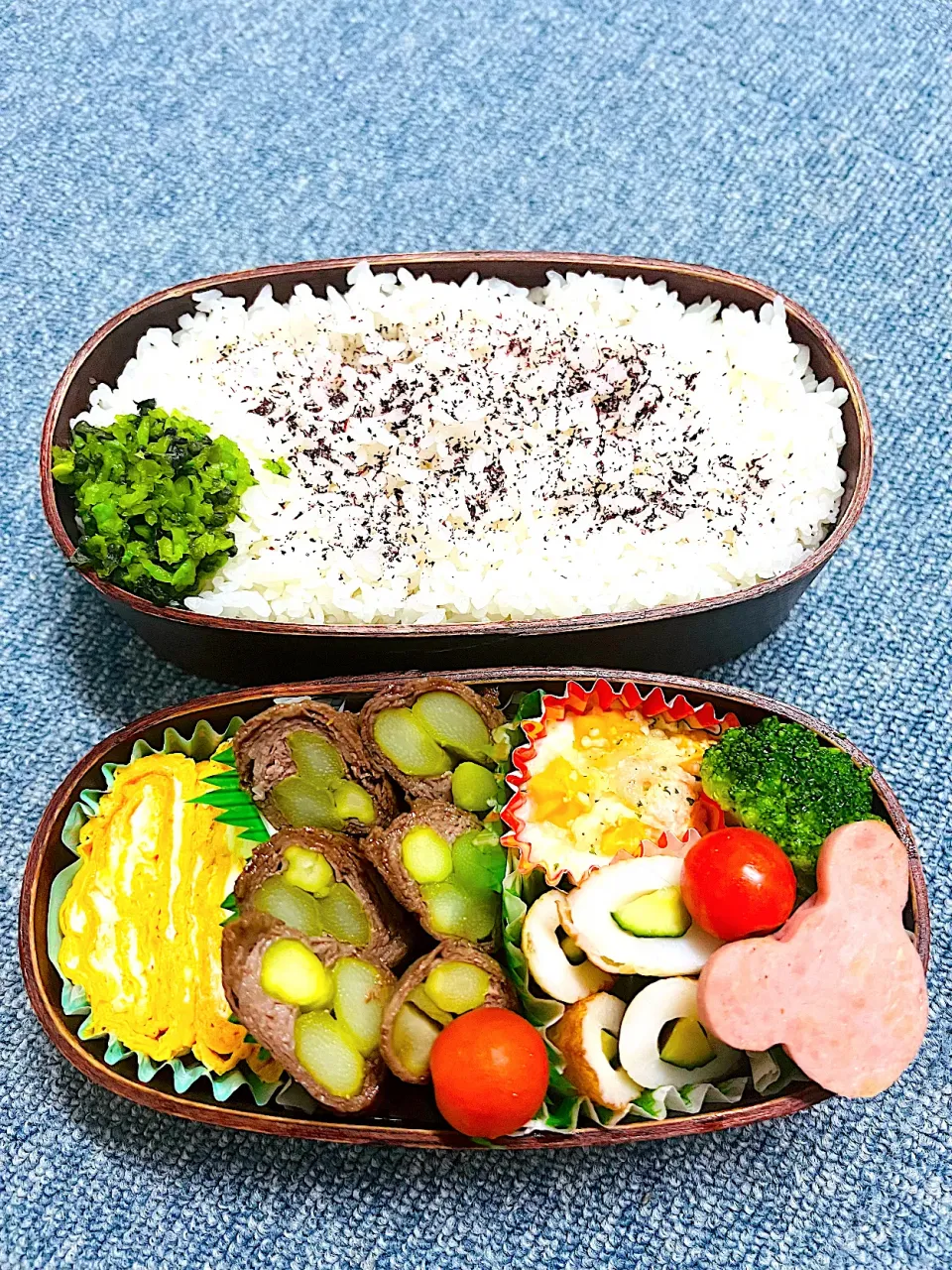 アスパラ牛肉巻き弁当|みえさん