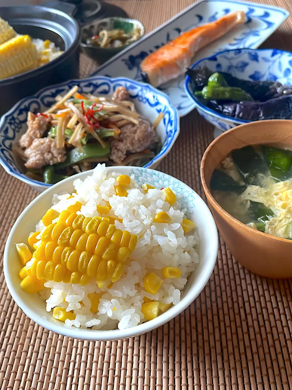 とうもろこしの炊き込みご飯と母の味〜きんぴら|とんちんさん