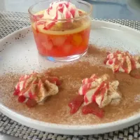 Fruit Jelly wth Cream And Custard|Rajさん