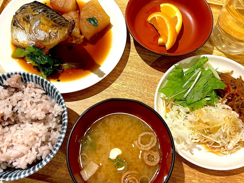 まいどおおきに食堂　煮鯖と大根煮定食|Tak@さん