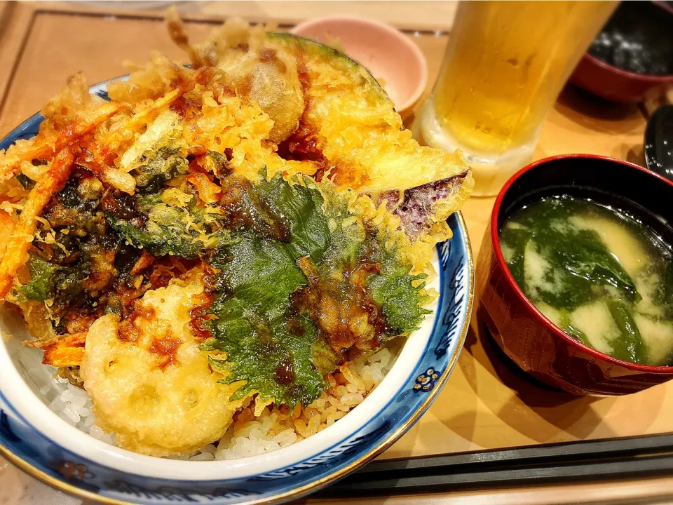 "まつ井"野菜天丼 ¥1,180|Blue Moon Caféさん