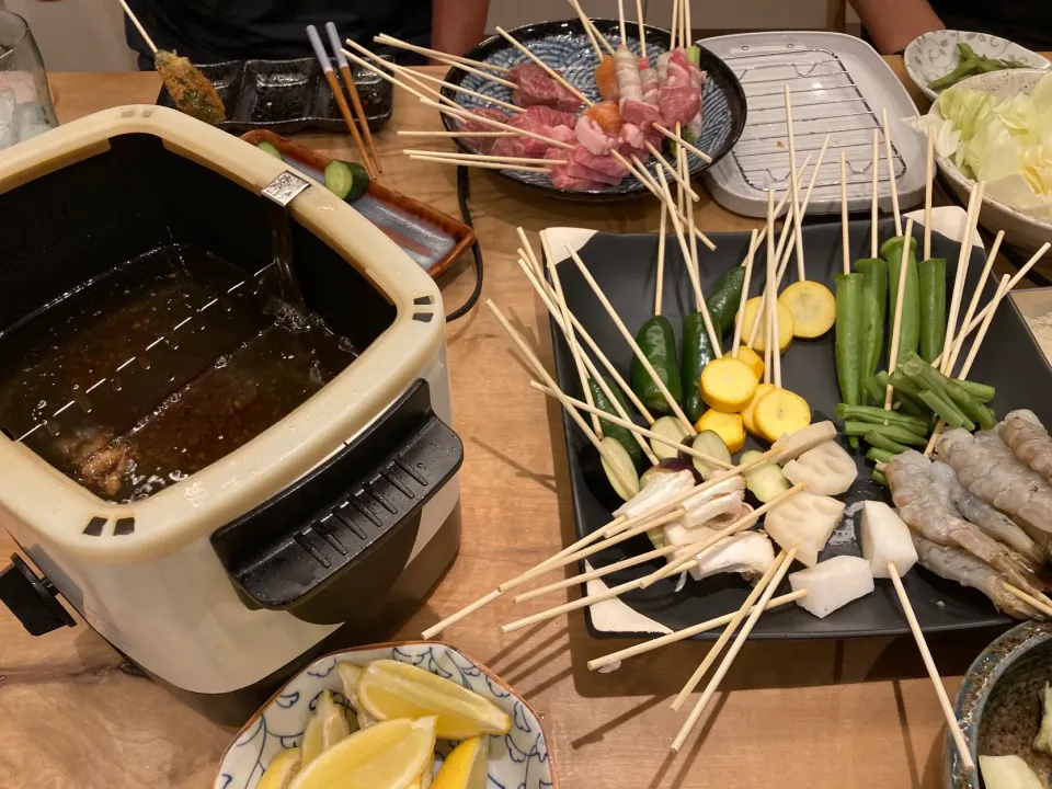 Snapdishの料理写真:息子宅で 串揚げ|sakuramochiさん