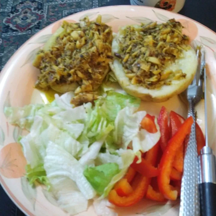 jacket potato with curry mackrel|Suez Phiddさん