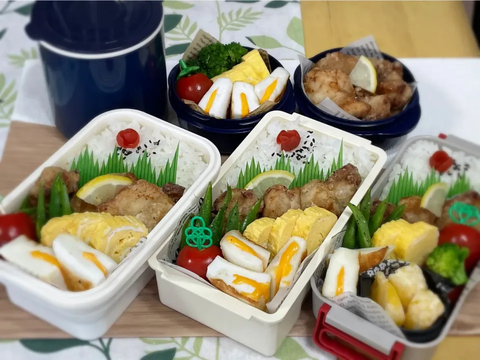 Snapdishの料理写真:家族4人弁当|チムニーさん