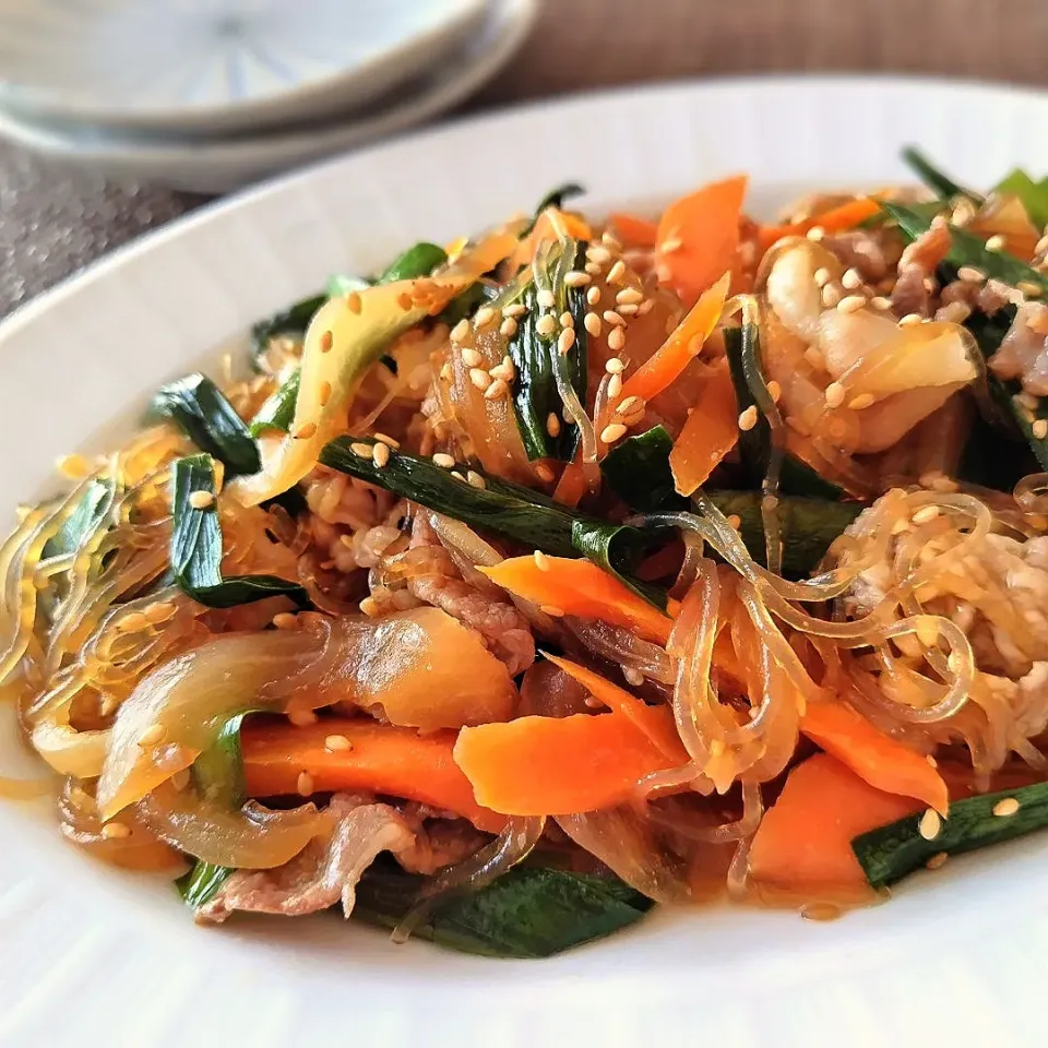 春雨と豚バラ野菜の甘辛炒め|ポトスさん