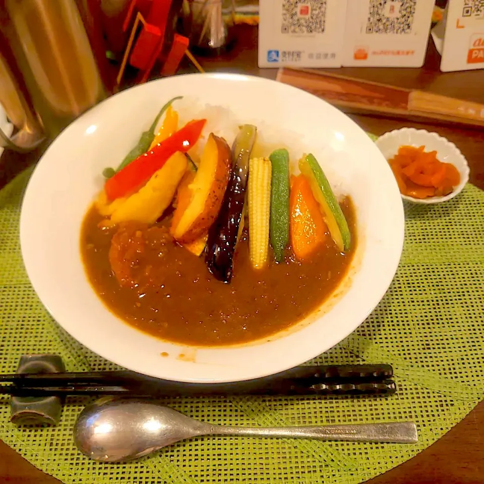 夏野菜カレー作ってみた🍛|「蘭」さん