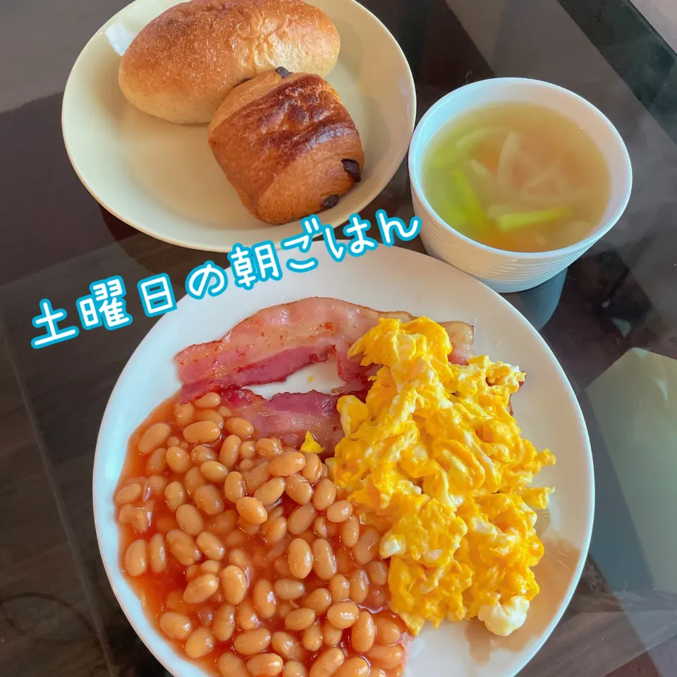 Snapdishの料理写真:土曜日の朝ごはん🫘コストコ翌日⭐️|emahaさん