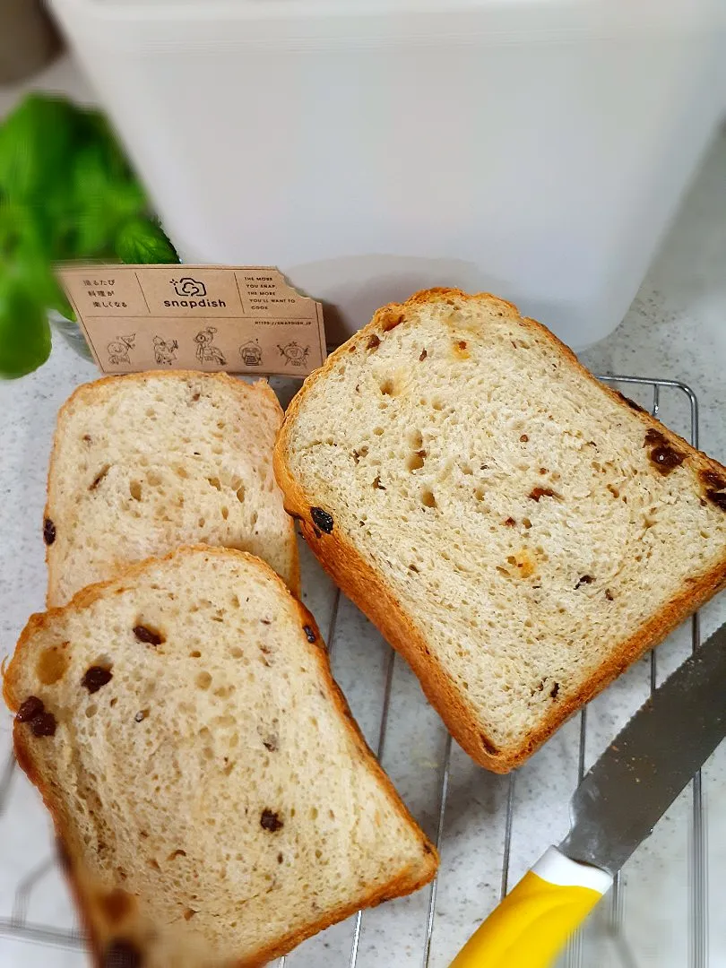 自家製の塩麹でレーズン食パン🍞🍇|fumfumさん