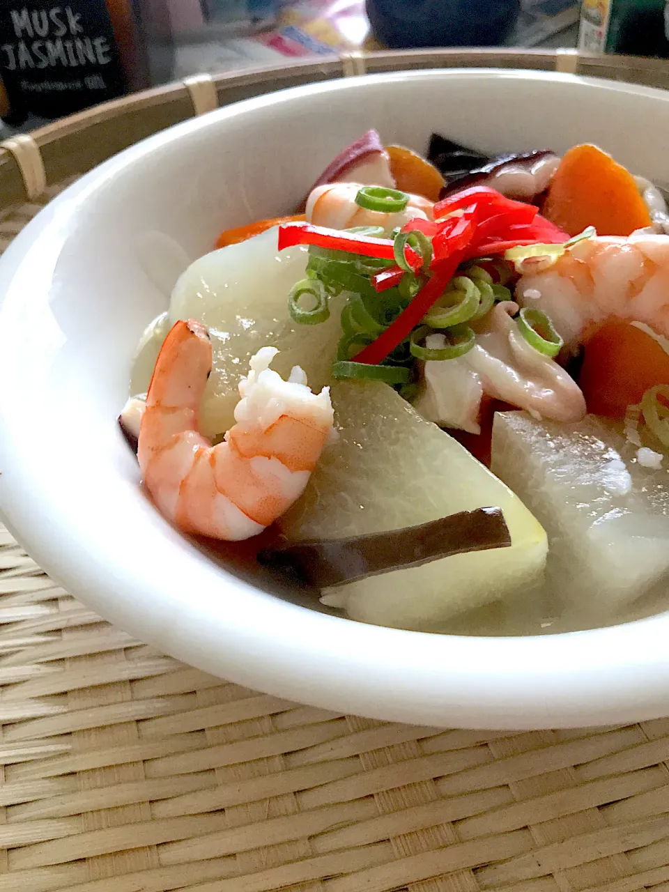 蛸と海老の野菜餡掛け🐙🦐は喧嘩しない😁|ひらけごま@たかさん