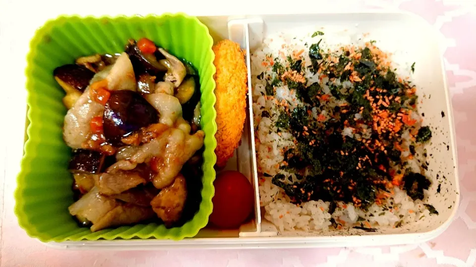 なすと豚肉の味噌炒め❤️旦那さんお弁当❤️|かおるcitronさん