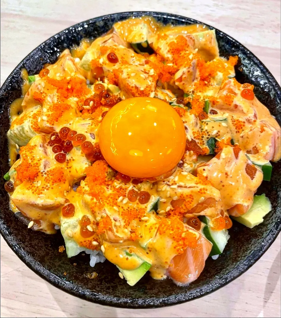 Creamy & Tasty Salmon Donburi w/ Ikura 🤤🍚🐟|An'leeさん