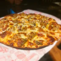 Snapdishの料理写真:chicken Pizza|Shreya's feastさん