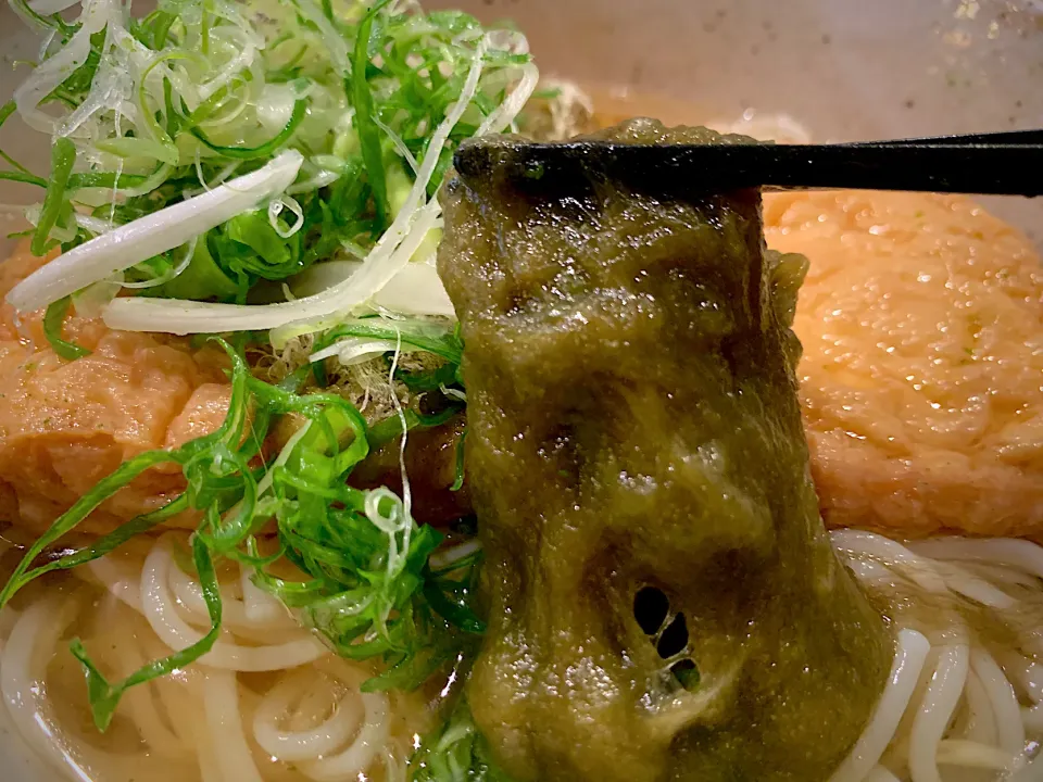 デカキツネそうめん とろろ昆布添え|半田手延べそうめんの店 阿波や壱兆さん