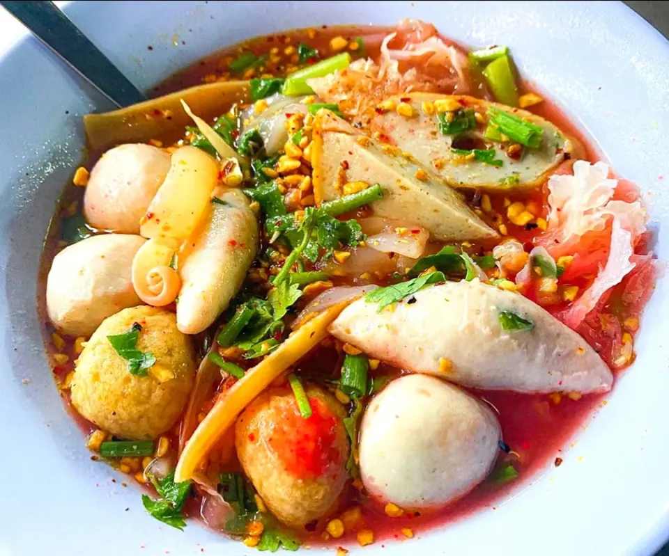 Yen-Ta-Fo Tom Yum Noodle  (ก๋วยเตี๋ยวเย็นตาโฟต้มยำ)🌶️🍜🌶️👄🤤|An'leeさん