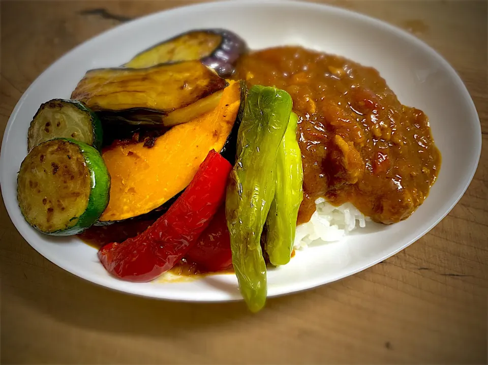 夏野菜カレー|名状しがたいゴミムシのようなものさん