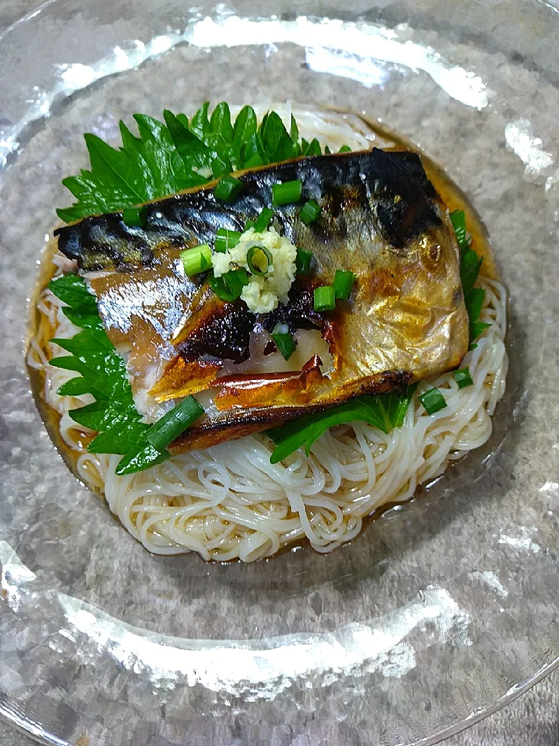 焼き鯖素麺|ハイドランジアさん