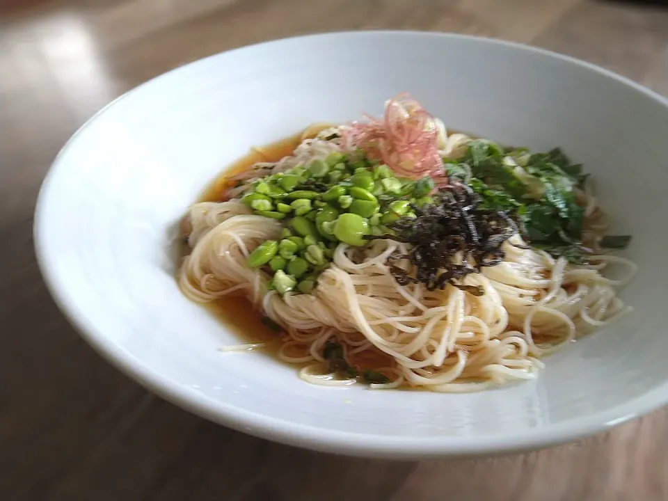 ずんだそうめん|古尾谷りかこさん