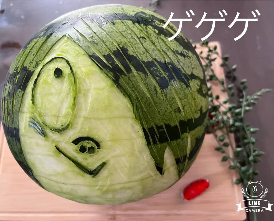 Snapdishの料理写真:ゲゲゲのゲ〰👻暑中お見舞い申し上げます🌻🍧🍉|noeさん