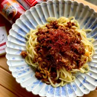 ❤️🥢✨🤎✨濃厚中華ごまだれが絡みつく！汁なし担々麵|ゆきぽん@ゆきの家飲み料理さん