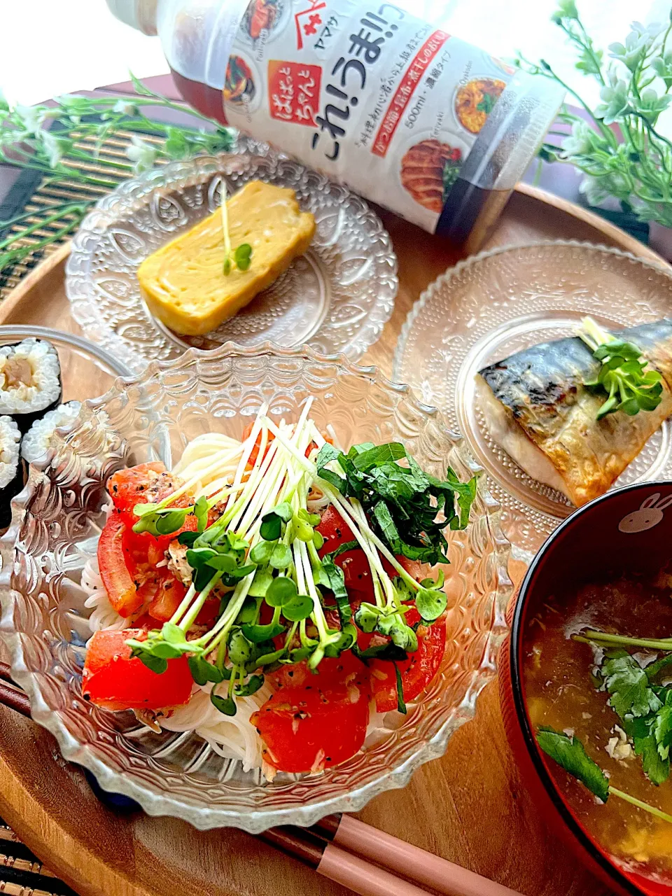 Snapdishの料理写真:手抜きじゃないのよ、火を使わず時短、トマト＆ツナ缶そうめん💕|🌺🌺Foodie🌺🌺さん