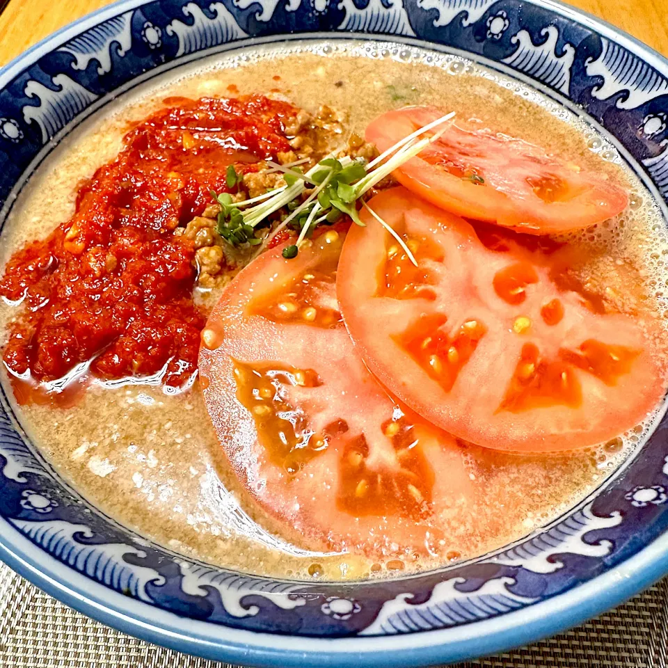 花椒薫トマト辣油坦々麺|海鼠さん