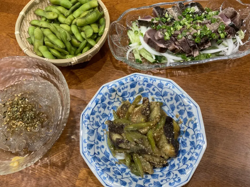 Snapdishの料理写真:今日も さっぱり料理で 晩ご飯|sakuramochiさん