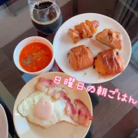 Snapdishの料理写真:日曜日の朝ごはん🥞|emahaさん