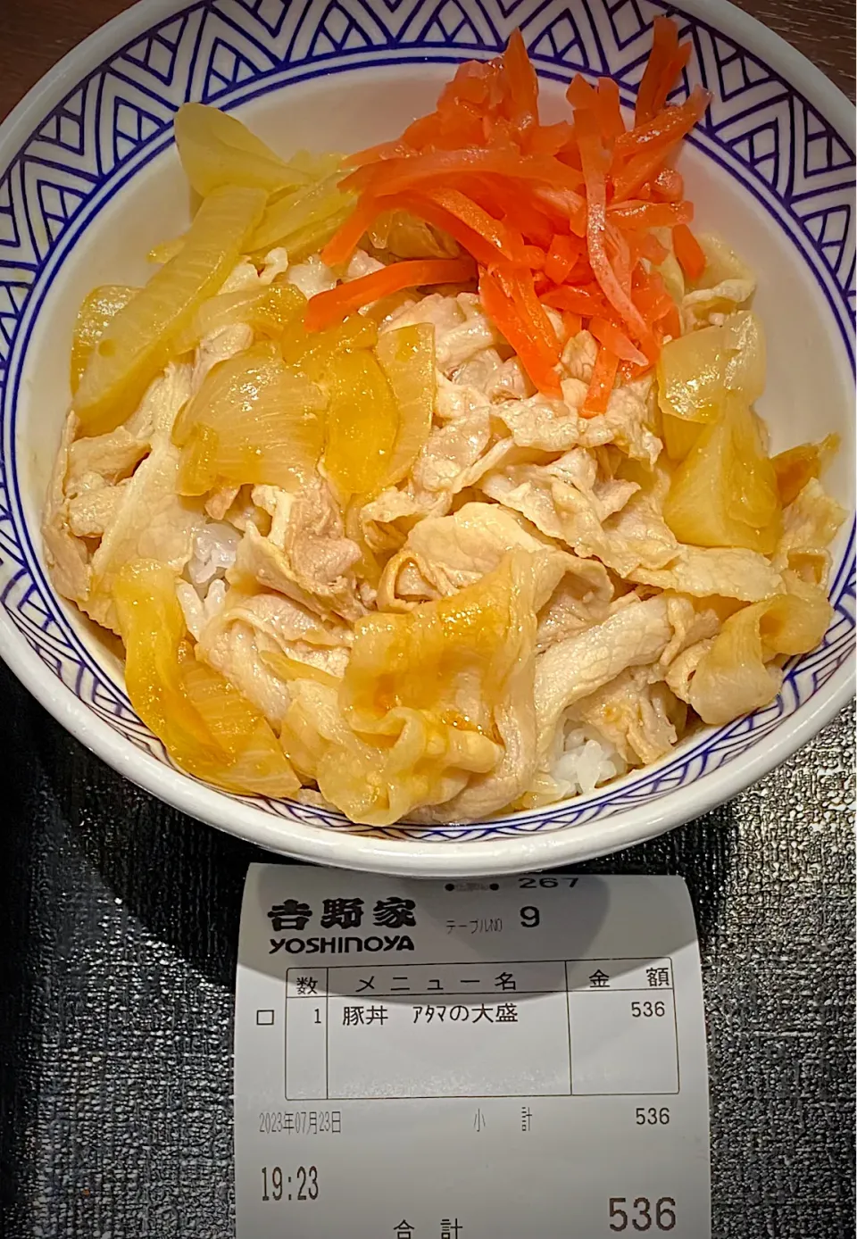 豚丼 アタマの大盛り 536円|すくらんぶるえっぐさん