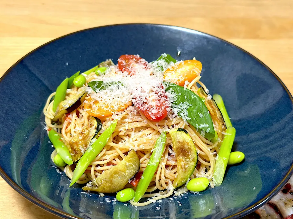 Snapdishの料理写真:夏野菜の冷製パスタ|dezさん