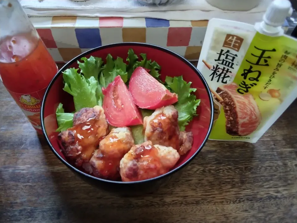 玉ねぎ塩麹の唐揚げで唐揚げ丼|にんにくと唐辛子が特に好き❤️(元シャリマー)さん