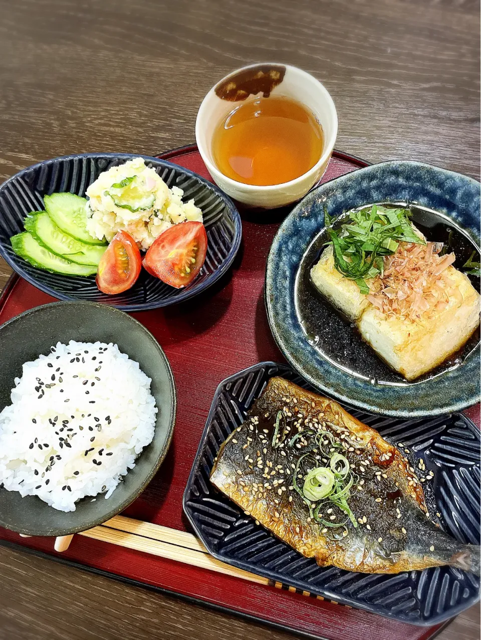 Snapdishの料理写真:いわしの蒲焼き&揚げ出し豆腐♪♪|mocoꕤ*.゜さん