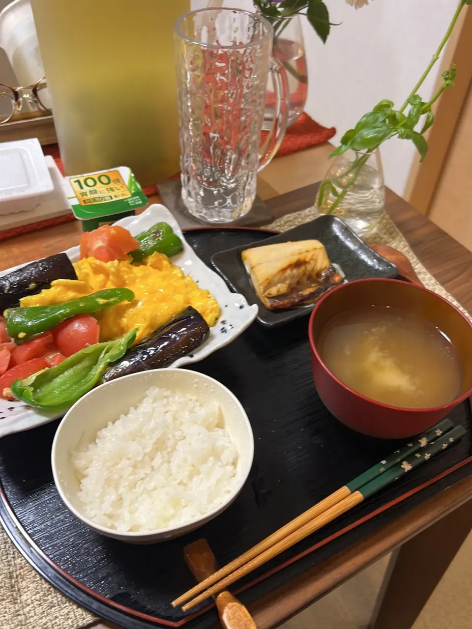 トマ玉と野菜の油炒め|くろさん